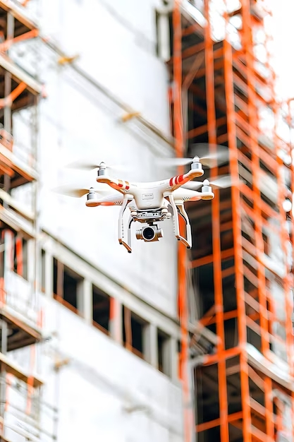 Dron en obra